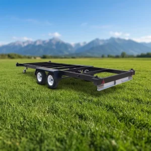 3.5T Motorhome Chassis Two-Axle Flatbed Steel Semi-Truck Trailer Lowbed Trailer