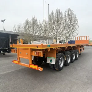 30 40 50 Ton 2 3 4 Axles Flatbed Semi Truck Container Trailer 48 Ft 40 Ft 20 Ft Flatbed Trailer