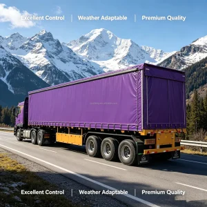 30-80 Ton Open Wing Van Semi Trailer with Steel and PVC Curtain for Bulk Cement Powder Transport