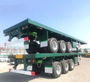 30-80 Tons 2/3/4 Axle Flatbed 20 Feet 40 Feet 45 Feet Heavy-duty Container Semi-trailer Flatbed Semi-trailer for Sale