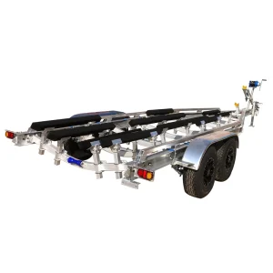 30ft Aluminum Boat & Watercraft Trailer with Wooden Bunks & Tandem Axle