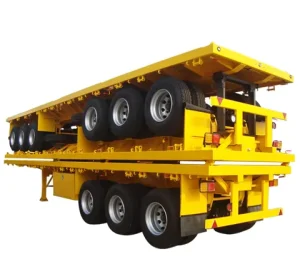 30t 100t Capacity 3 axles 4 axles Flat Bed Semi Trailer for Container Transportation Truck Trailers