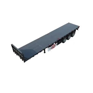 3Axle 13-Meter Flatbed Semi-Trailer for Transporting Containers