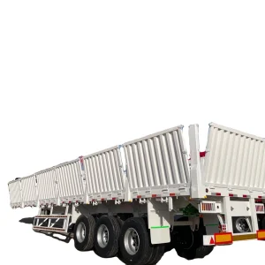 3Axle 4axle Truck Trailer Fence Trailers Heavy Duty Steel Semi Trailer for Commercial Vehicle Transport