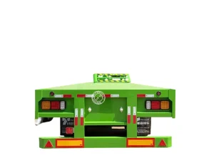 3Axle 60ton 15 Meters Bpw Axles Low Flatbed Car Trailer 40ft 12pcs Twist Lock Container Flatbed Semi Trailer for Africa
