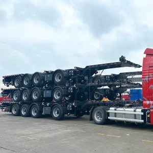 3Axle Load 60T Container Trailer Skeleton Trailer for Sale