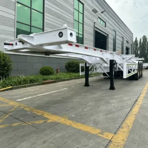 3axle Skeleton Semi-trailer New Vehicle Port 40ft Container Transport Skeleton Trailer