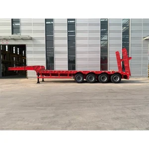 4 Axle 100T Lowboy Trailer tandem Trailer Gooseneck Equipment Trailer Cargo Low Bed Trailer Trailers for Trucks