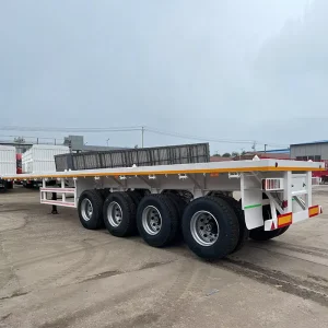 4 Axle 80 Ton Gooseneck Lowbed Semi Trailer Hydraulic Ramp Low Loader for Heavy Construction Equipment Transportation