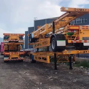 4 Axle Container Semi Trailer 40 ft Skeleton Container Trailer 4 Axles Container Flatbed Trailer 3 Axle 40ft Container Trailer