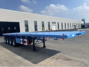 4 Axle High Strength Flatbed Semi Trailer for Sale Multimodal Transport Trailer for General Goods