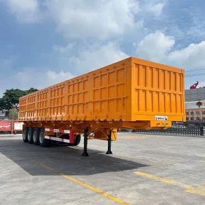 4 Axle Hydraulic Dump Semi Trailer Heavy Load 40 80 Ton with High Strength Steel Body Customized Size for Mining