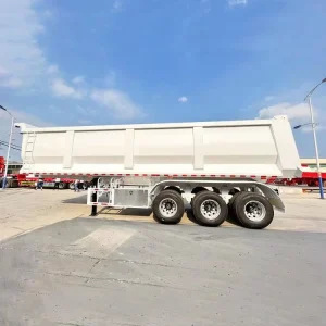 4 Axle Tipper Flatbed Hydraulic Tipping Gravel Sand Dump Truck Trailers Steel Travel Trailer