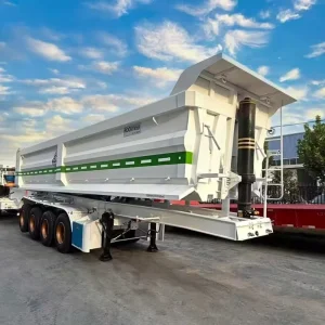 4 Axle U Style Dump Semi Trailer With Advanced Hydraulic System Certified for Heavy Duty Use