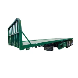 4 Axles 12m Heavy Duty Flatbed Semi Trailers for Container Transport 70 T Flat Bed Semi Trailers Flatbed Truck Trailer