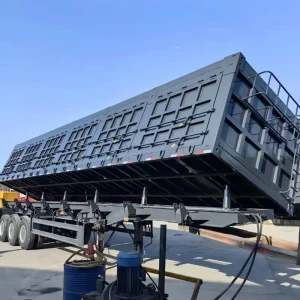 4 Axles 80-100 Tons Side Tipper Semi Trailer for Mining Sand Stone Coal Transport Factory Direct Price