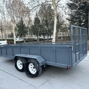4 Wheel 2500 kg Agriculture Farm Trailer Hydraulic Tractor Trailer Dump Tipping Trailer with Ramp