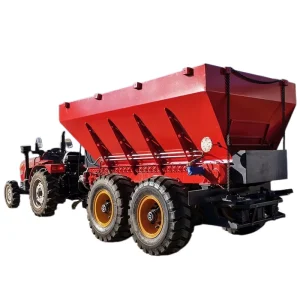 4 Wheels Red Hydraulic Tractor Trailed Fertilizer Manure Spreader