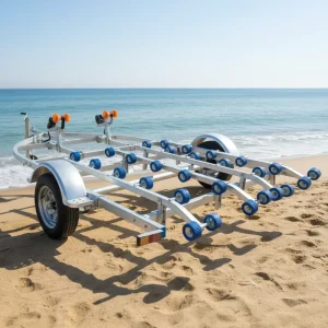 4.2m Small Boat Trailer 2 Jet Ski Trailers Hot Dip Galvanized Anti Corrosion Utility Trailer