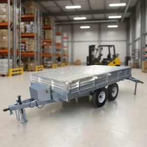 4.5 Ton Heavy Duty 2 Axle Steel Semi Trailer 12R22.5 Tyre Car Transporter Cargo Trailer