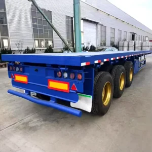 40 80 Ton 3 4 5 Axle Flatbed Container Transport Truck Trailer 40 Foot Flatbed Semi Trailer
