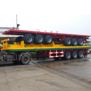 40 Feet 3 Axles Flatbed Utility Tank Camper Tipper Cargo Semi Trailer Truck