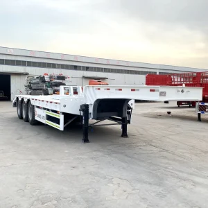40 Feet Container Transport Flat Bed Trailer 3 Axle Flatbed Semi Trailer
