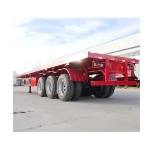 40 Feet Tri-Axle Flatbed Steel Truck Trailer 40Ft Flat Bed Semi Trailer