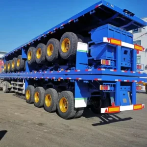 40 Foot Container Transport Flatbed Semi trailer 3 4 Axles Q345B T700 Steel Main Beam Effective Load of 30 80 Tons