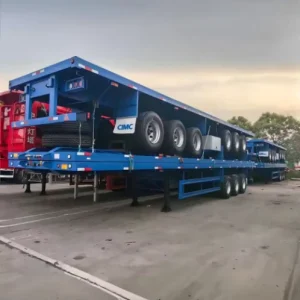 40 Foot Flatbed Truck Trailer 40 Foot Container Transport Semi-trailer with Container Lock
