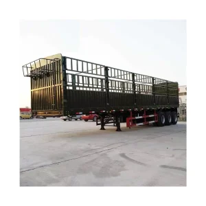 40 Tons Tri Axles Drop Side Cargo Trailer High Strength Steel Reliable Performance For Heavy Cargo Transport
