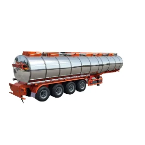 40000L Fuel Tanker Semi Trailer Full Stainless Steel Structure Reliable Liquid Oil Transport Trailer for Commercial Logistics