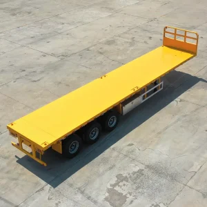 40FT 40 Tons 3 Axles Semi Trailer Skeleton Chassis Steel Truck Container Flatbed Trailer 12R22.5 Tyre Used Tractor Trailer