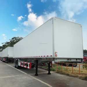 40ft 2 Axles Light Weight FRP Coating Insulation Box Truck Semi Trailer for Dry Freight Temperature Control Cargos