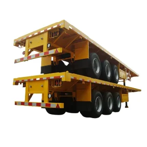 40ft Flatbed Truck Trailer Load Capacity Trailer Flatbed 40 Ft Tri Axle Flatbed Container Semi Trailer