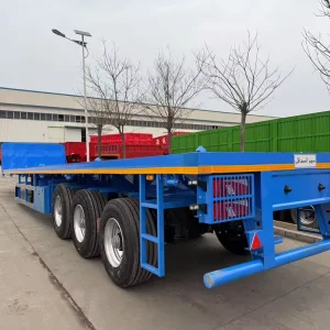 40ft Heavy Duty Flatbed Semi Trailer 3 Axle Steel Flat Bed for Long Haul Freight