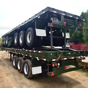 40ft Transport Container Flatbed Semi Trailer with Twist Lock for Shipping
