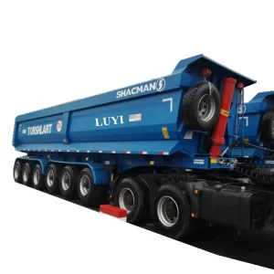 450 Steel Aggregate Clinker Transport 45 Cbm U Shape Dump Tipper Semi Trailer for Africa Market