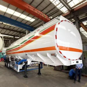 45000L 3 Axle Aluminum Tanker Semi Trailer Fuel Gasoline Oil Transport Truck Trailer