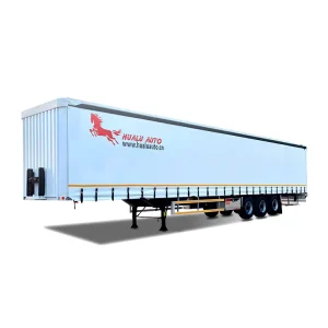 45ft 53ft 3 Axles 35 Tons Tarpaulin Side Curtain Dry Van Box Cargo Truck Trailer