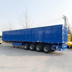 45ft Bulk Cargo Transport Steel 4 Axle 60 Ton Load Full Side Wall Semi Trailer