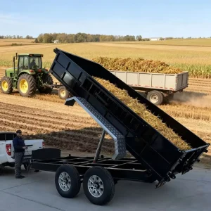4800 kg Small Dump Grain Trailer with Hydraulic Farm Trailer Cargo Utility Tipper Dump Trailer