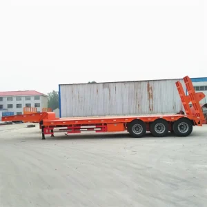 48ton Low Bed Trailer 18 Meter Long Lowboy Trailer 3 Axle Lowbed Trailers