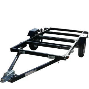 4ft. x 8ft. Folding Utility Trailer Heavy Duty Steel Frame for Transport & Hauling