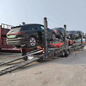 5 8 Cars Transport 2 Axle Double Deck Car Carrier Semi Trailer Car Trailer Hauler for Sale