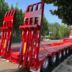 5 Axle 40ft Flatbed Cargo Semi Trailer Heavy Duty Trailer for International Logistics Transportation