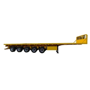 5 Axle 45 foot 60 ton Container Transportation Flatbed Truck Trailer Engineering Equipment Loading Flatbed Semi trailer