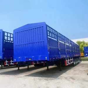 5 Axle Fence Stake Side Cargo Semi Trailer 80 Ton Heavy Duty Logistics Transport Trailer for Tropical Fruits and Grains