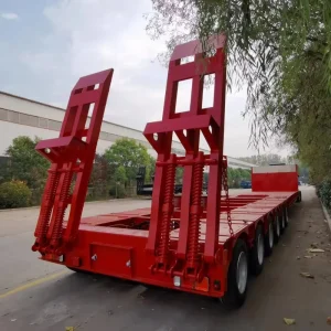 5 Axle Heavy Duty Q460 Steel Flatbed Cargo Semi Trailer with 80/100 Tons Payload for International Road Transport