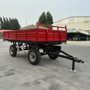5 ton 4 wheel Tractor Driven Dump Truck with Axle Durable Agricultural Trailer High Productivity Hydraulic Dump Truck Trailer